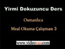 Osmanlıca Dersleri 29